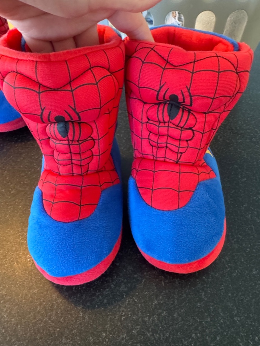 Kids Spider-Man Themed Red and Blue Slipper Boots